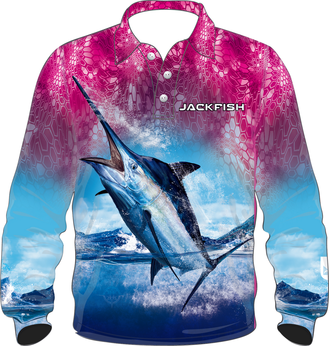 Marlin Pink Long Sleeve Fishing Shirt