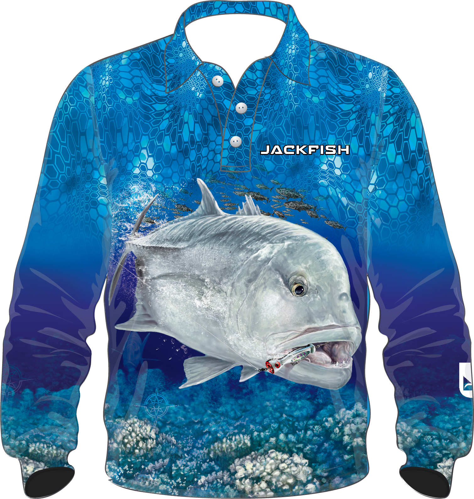 Giant Trevally Long Sleeve Fishing Shirt